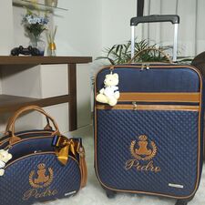 Confecção Própria Mala de Rodinhas e Bolsa Média