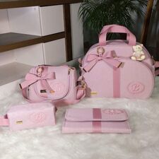 Conjunto Bolsas Maternidade Rosa no Brasil para China